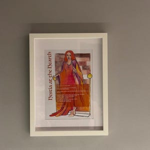 Hestia at the Hearth - A4 Print and 100 Word Story about Hestia, the Greek Goddess of the Hearth
