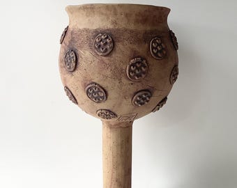 Plant pot, stake pot, garden pot, houseleek pot, ceramic plant pot, garden decoration, herb pot, organic garden, country garden