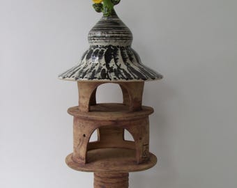 Bird feeder, bird house, ceramic bird house, ceramic feeder, winter feeding, garden ceramics, garden decoration, country house decoration