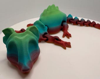 Juguete de escritorio con forma de rata articulada con forma de hueso – Esqueleto que se mueve (impreso en 3D)