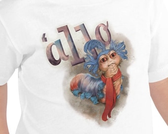 Allo Worm / laberinto / Camiseta de manga corta para niños pequeños