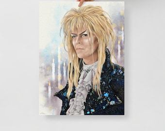 Impresión del laberinto de David Bowie / Arte cinematográfico de los 80