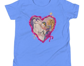 Camiseta juvenil de manga corta con estampado de lazo de Rainbow Brite / Fan art de los 80