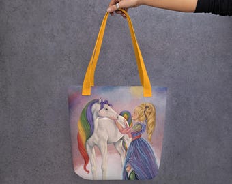 Rainbow Brite / Fan art de los 80 / Bolso de tela