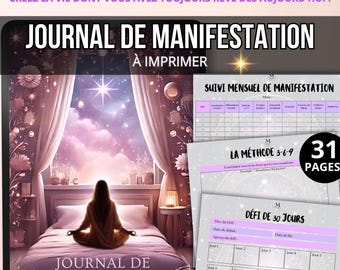 Printable protest journal | Law of Attraction notebook, personal development, digital PDF for women's well-being