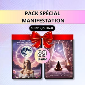 Pack Journal de manifestation & Guide de la Loi de l’Attraction - Méthode 369 et Affirmations positives