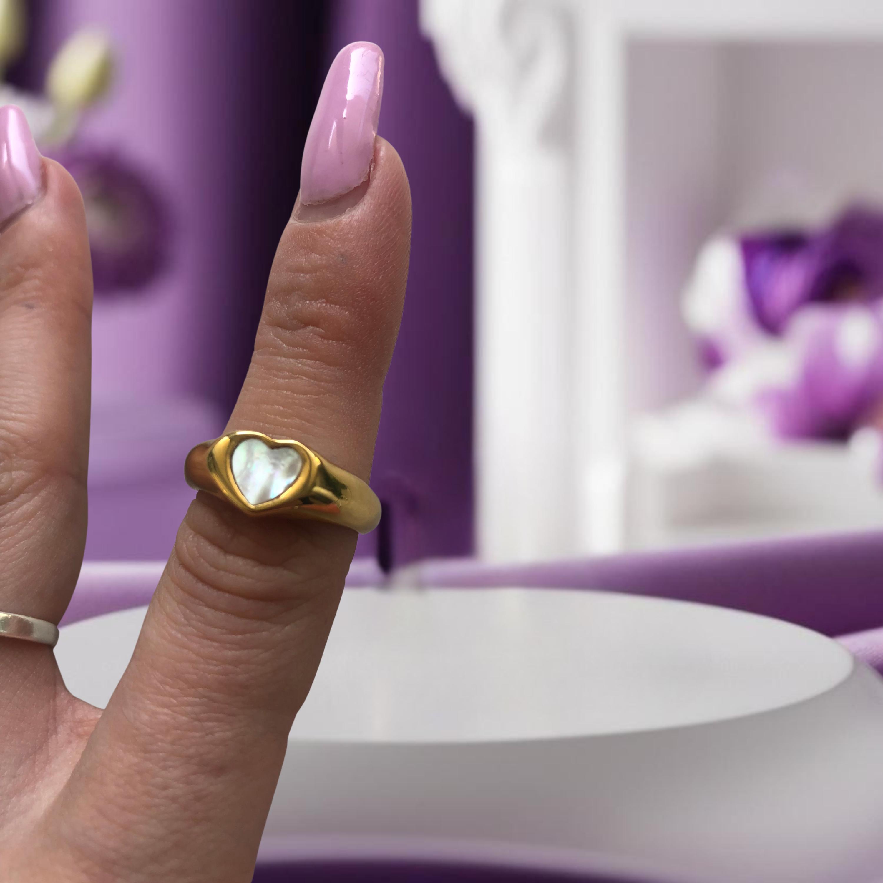 Bague cœur battant plaqué or | Atelier de famille