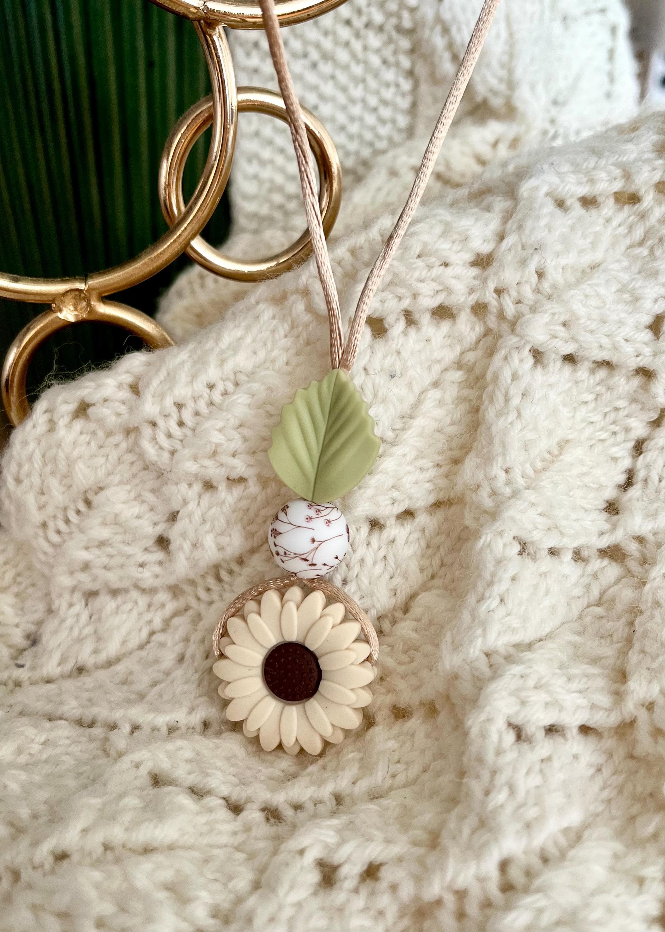 EUDORA Harmony Ball Fiore della vita Collana, fiori di ciliegio Ciondolo con la musica Campanella gioielli donna gravidanza regalo, 76cm + 114cm