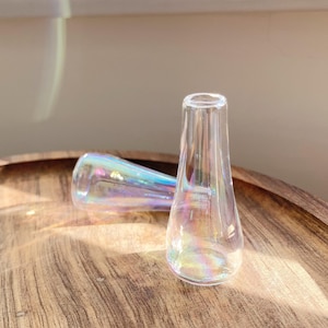 1 st 20 x 47 mm liten vintage-stil klar glasflaska kork mini-pyssel