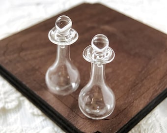 1pcs 30x9mm Small clear vintage style glass bottle vial cork mini craft