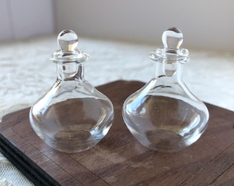 1pcs 38x27mm Small clear glass bottle vial glass cork mini craft