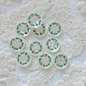 20pcs 15mm flower string resin plastic 2 holes  clothing plain flat buttons  sewing