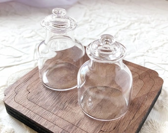 1pcs 47/43mm Small clear glass bottle jar can vial cork mini craft