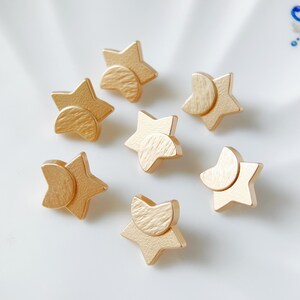 20pcs 12mm Matte gold small star shape metal clothing shank buttons for sewing jewelry earrings findings