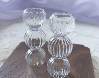 1pcs 50x19mm Small clear glass vase bottle vial cork mini craft