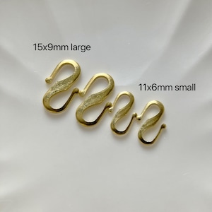 50 szt. 9x15 11 x 6 mm Surowy mosiądz metalowy hak M hak S hak W zapięcia S zapięcia łącznik części ustalenia Tworzenie biżuterii