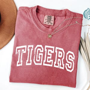 Comfort Colors® Custom School Mascot Shirt, Retro Game Day T-Shirt, Game Day, Personalized Spirit Shirt, Touchdown Season, Sports Shirt