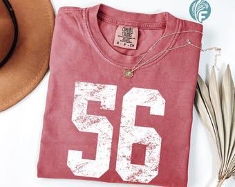 Comfort Colors Custom Number Shirt: Personalized Game Day Tee
