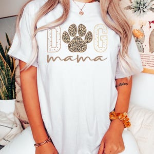 Comfort Colors® Dog Mama Shirt, Dog Mom Shirt, Dog Mama Era, Womens Shirts, Dog Lover Shirt, Dog Mom Gift, Gift For Mom, Pet Lover Shirt White