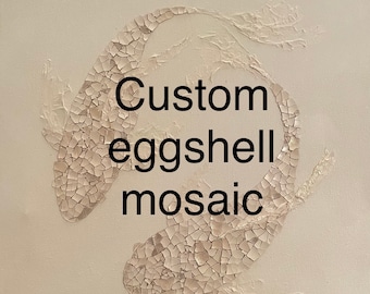 Custom commission request: Koi eggshell mosaic