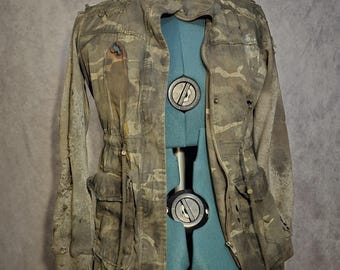 Womens Camo Post-Apocalyptic Jacket, Size Medium