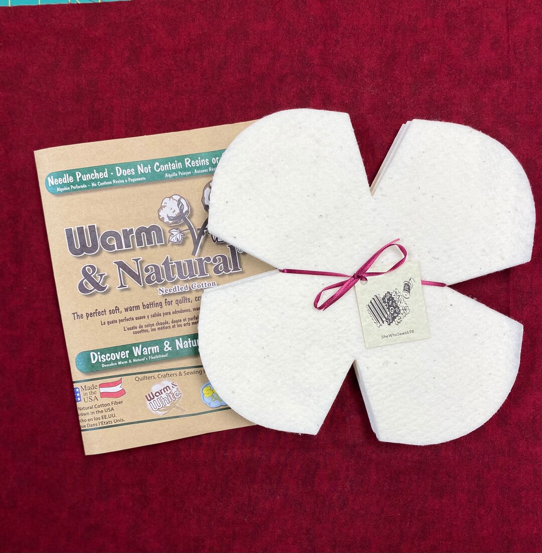 12 10 Bowl Cozy Pre Cut Warm & and Natural Batting for Soup Bowl Cozies