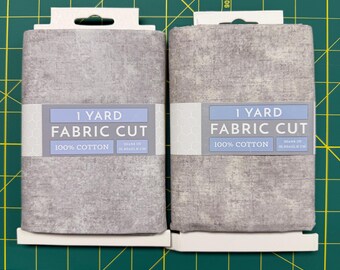 2 Bundles of 1 yd Fabric Cuts David Textiles Grey Gray 100% Cotton Fabric