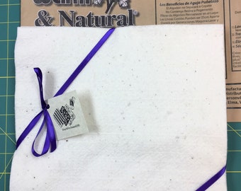 48 cuadrados precortados de 23 cm de guata de algodón/poliéster natural y cálido: agarraderas y protectores térmicos