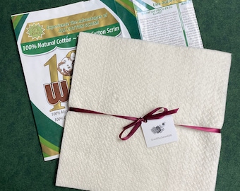 24 agarraderas precortadas de 8" de guata de algodón 100% para acolchar