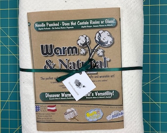 Warm & Natural Cotton Batting: 36" x 90" Quilt Lining