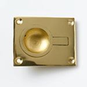 真鍮製長方形埋め込み型リングプル - 3サイズ 65 x 50mm