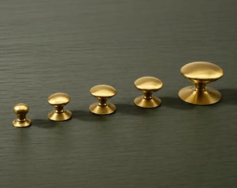 Tiradores de latón macizo para armarios victorianos - Tiradores de fijación trasera lacados y pulidos de 13 mm a 50 mm