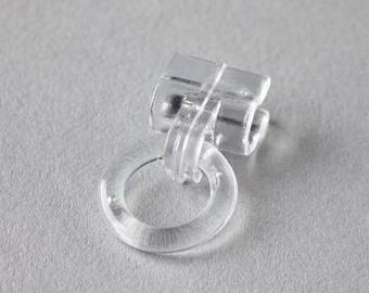 10 anillas con clip para estores romanos - Se adaptan a varillas de 4 mm - Paquete de 10