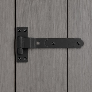 Black DUROSIL Cranked Hook & Band Hinge 250mm - Gate Hinge Set
