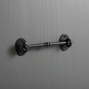 Black Twisted Cabin Hook - Traditional Door & Window Latch