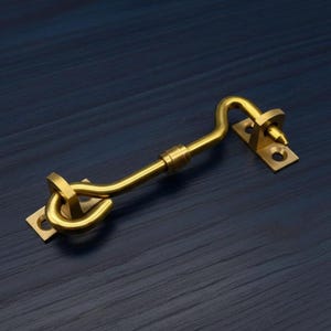 Brass Cabin Hook with Triangular Plates - 75mm or 100mm