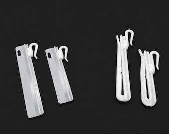 Ganchos ajustables para cortinas - De 69 mm a 95 mm - Gancho ajustable de plástico