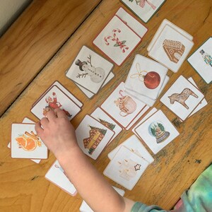 Tarjetas de memoria navideñas, impresión digital, tarjetas a juego para imprimir, actividades navideñas, decoración navideña acogedora, descarga instantánea
