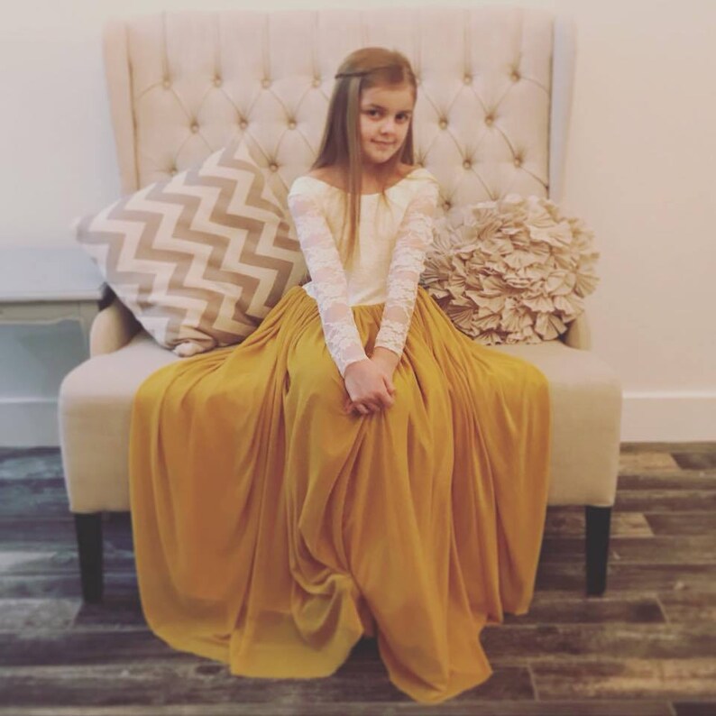 mustard yellow flowy dress