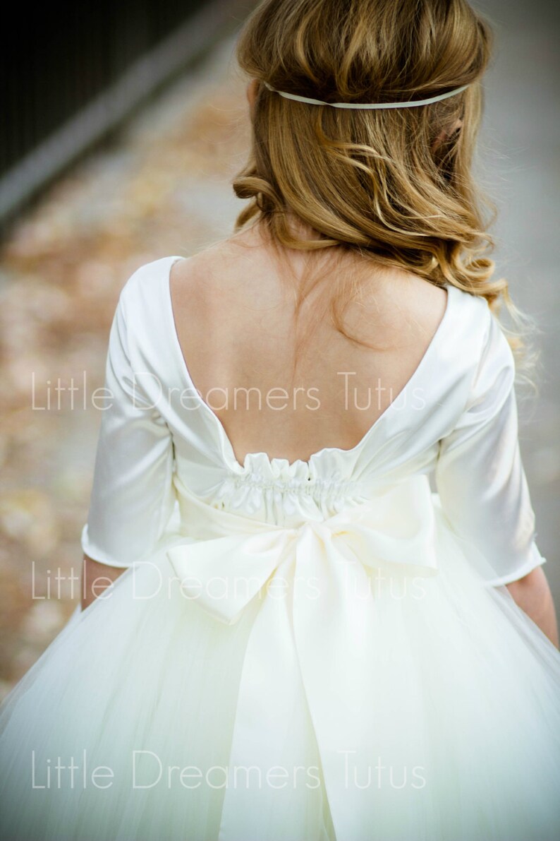 The Sophia Dress in Ivory Flower Girl Tutu Dress
