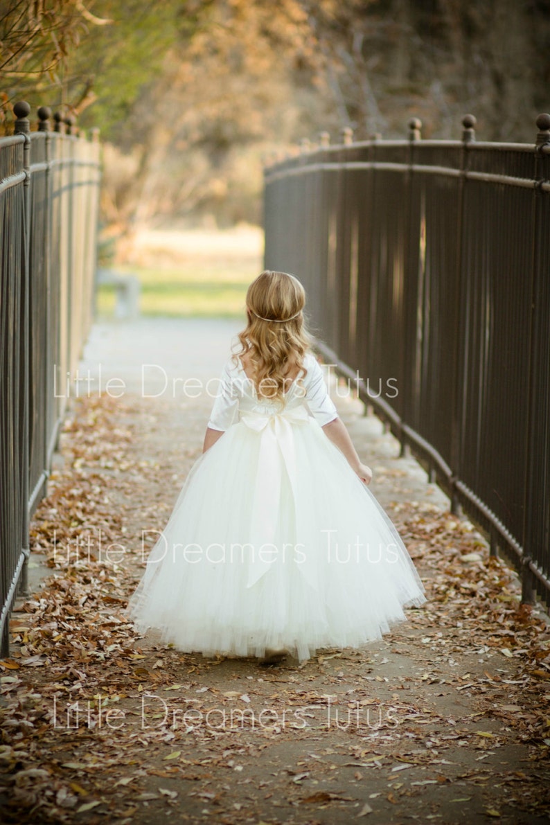 The Sophia Dress in Ivory Flower Girl Tutu Dress