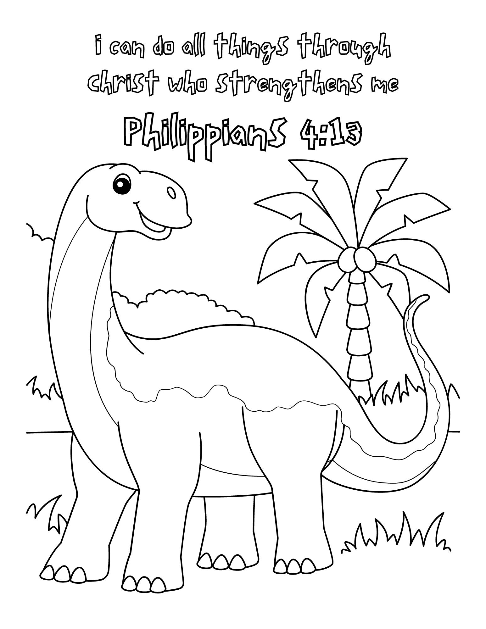 Coloring With Scripture - Dinosaurs - Etsy