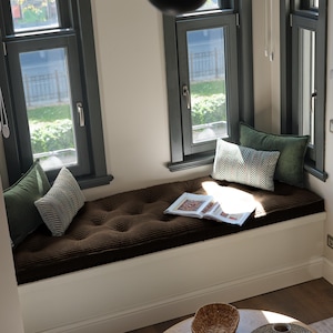 Fenster Sitzkissen im französischen Stil, kundenspezifisches Cord Bankkissen, großes bequemes Bodenkissen