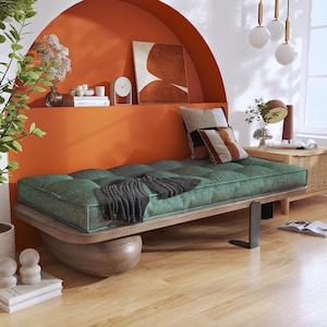 Bench Kissen Indoor, Leinen Bodenkissen, Fenster Sitzkissen