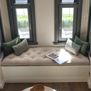 Bench Cushion Indoor, French Style Velvet Cushion, Large Entrway Zippered Cushion