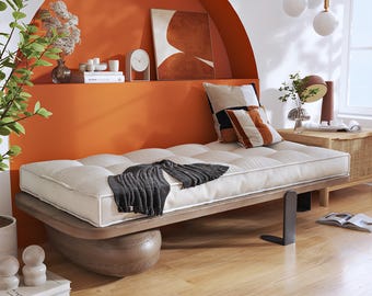 Aangepast bankkussen balkon, linnen leeshoekkussen, comfortabel bankkussen