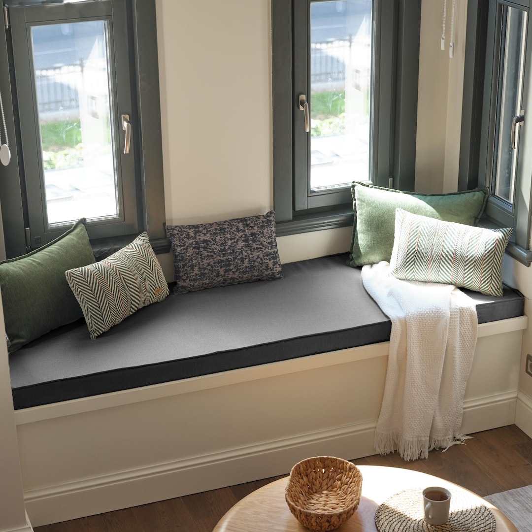 Window Bench Cushion, French Style Bench Cushion, Large Floor Cushion ...