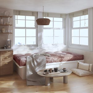 Leinen Gartenbankkissen, Fenstersitzkissen, Waschbares Bankkissen