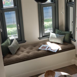 Personalisiertes Fensterbankkissen, Waschbares Bankkissen mit Reißverschluss, Elegantes Meditationsbodenkissen