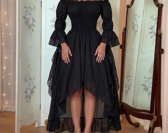 Renaissance Dress for Her | Cottagecore Fairy Outfit | Off Shoulder Bell Sleeve Costume | Dress Idea for Renaissance Faire